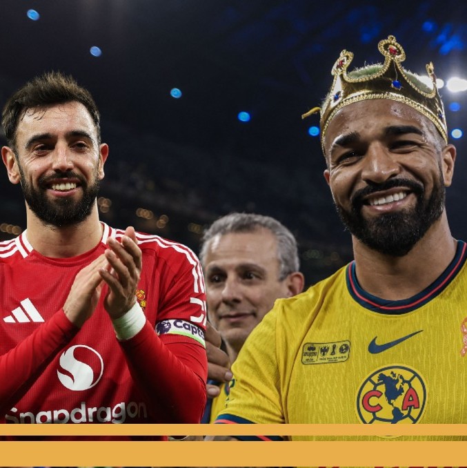 Bruno Fernandes felicitó a Rodrigo Aguirre (Foto: Imago7/Reuters)