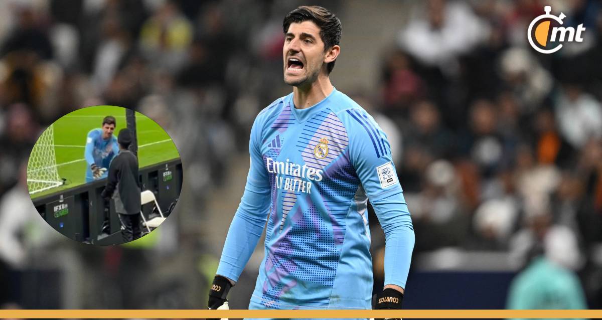 Courtois discutió con uno de los baloneros (AFP)