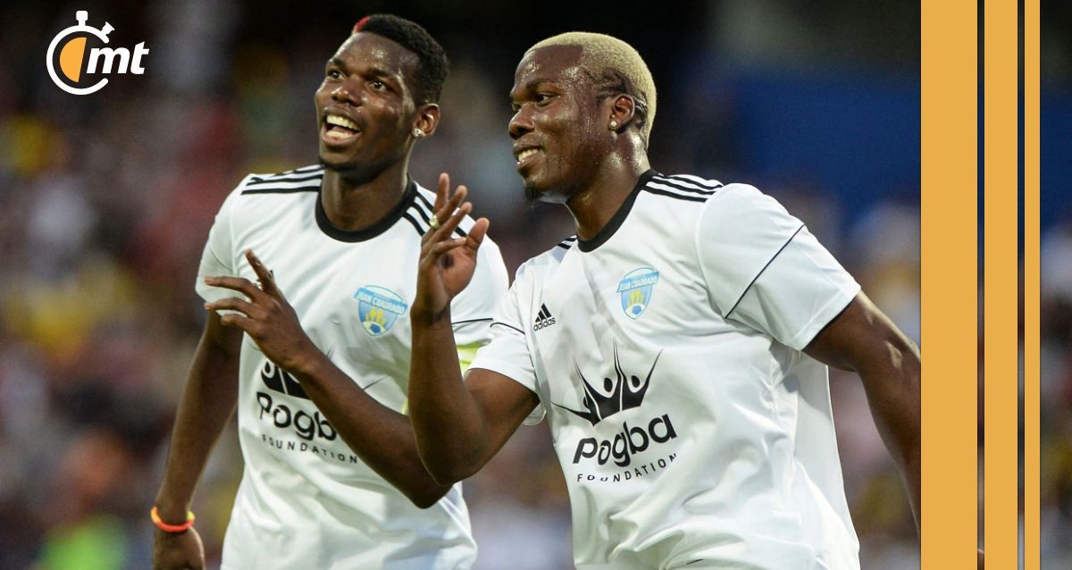 Paul Pogba y Mathias Pogba llegaron a enfrentarse y hasta a jugar juntos en un partido benéfico (AFP)