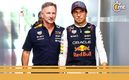 Checo Pérez junto al director de Red Bull Racing (@christianhorner)