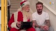 David Beckham con Santa Claus (Foto: Captura)
