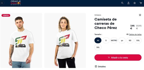 Productos en oferta de Checo Pérez (redbullshop.com)