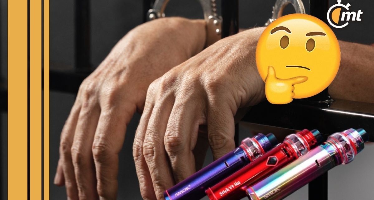 ¿Puedes ir a la cárcelo por vapear? Esto dice la ley. Foto: Freepik