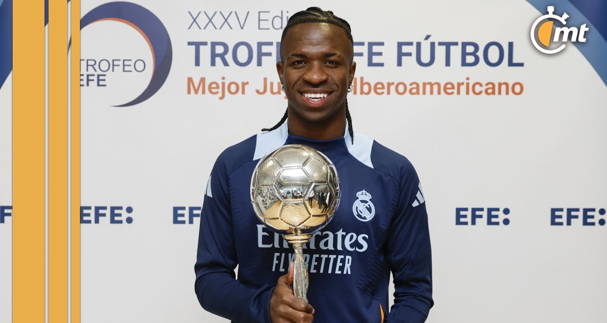 Vinicius fue reconocido como el Mejor Jugador Iberoamericano 2024 (EFE)