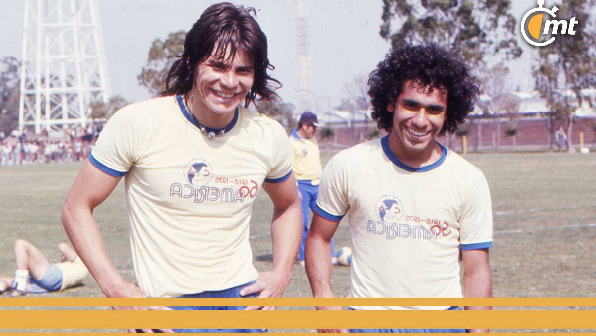 Alfredo Tena y Cristóbal Ortega sonríen en 1976 en Coapa (Mexsport)