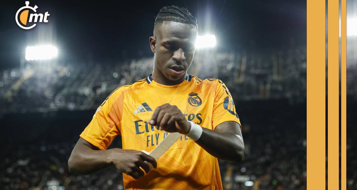 Vinícius Jr. sale del campo de Mestalla (EFE)