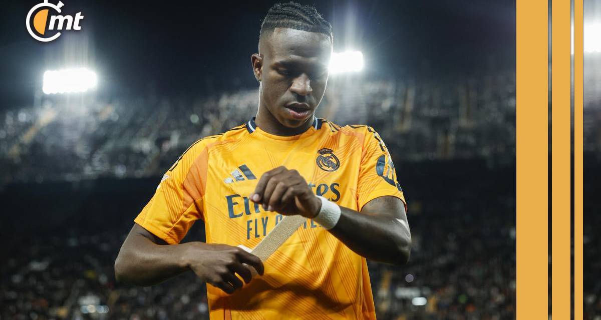 Vinícius Jr. sale del campo de Mestalla (EFE)
