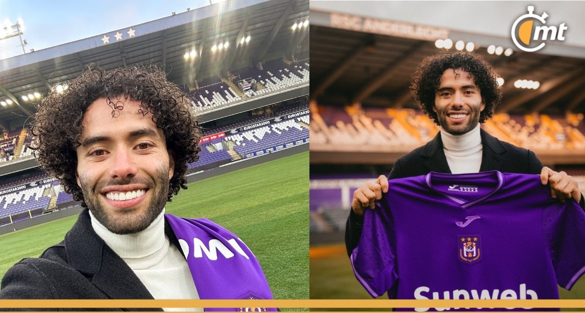 Chino Huerta en su presentación con el Anderlecht (Foto: @RSC Anderlecht)