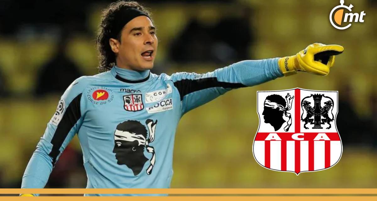 Memo Ochoa, durante un juego del Ajaccio (AFP)