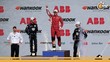 Oliver Rowland en el podio del Mexico City E-Prix 2025 (Foto: EFE)