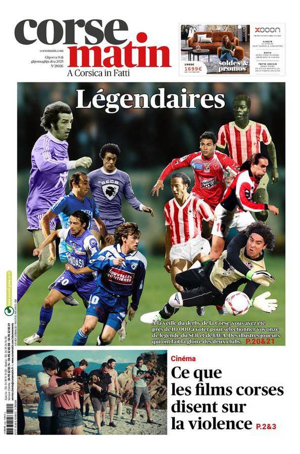 Portada con el 11 ideal del Ajaccio (@Corse_Matin)