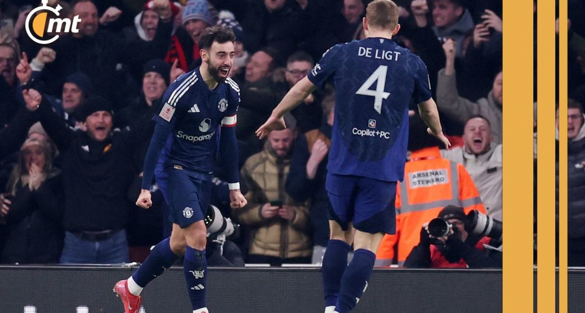 Bruno Fernandes marcó un golazo ante el Arsenal (Reuters)