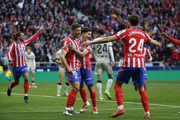 Celebración del Atlético de Madrid ante Osasuna (EFE)