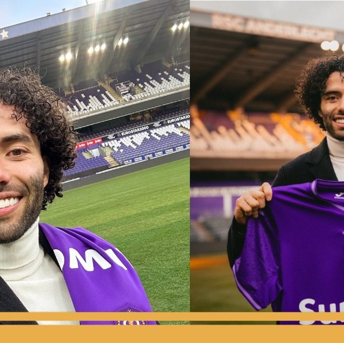 Chino Huerta en su presentación con el Anderlecht (Foto: @RSC Anderlecht)
