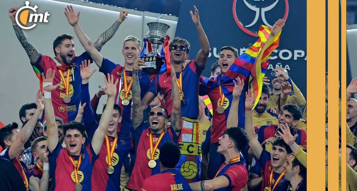 Barcelona celebra la Supercopa de España 2025 (Reuters)