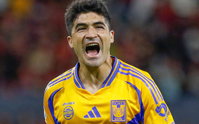 Nico Ibáñez festeja su gol contra Atlas. (FOTO: Mexsport)