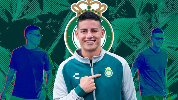 James Rodríguez llegó este lunes a León