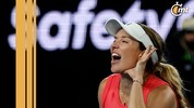 Danielle Collins se burla del público en el Australian Open (Foto: Reuters)