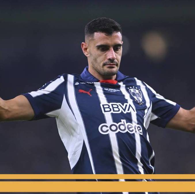 Germán Berterame, durante un partido de Rayados (Imago7)
