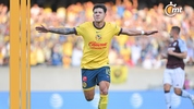 Illian Hernández en su festejo de gol contra el Aston Villa (Foto: Imago7)