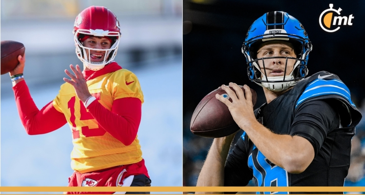 Quarterbacks de Chiefs y Lions (Foto: @NFL)