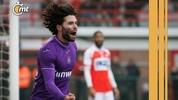 Chino Huerta en su festejo con el Anderlecht (Foto: AFP)