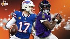 Josh Allen vs Lamar Jackson, candidatos al MVP de la NFL (AFP)