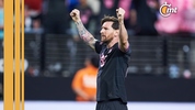 Lionel Messi en su festejo contra el América (Foto: MexSport)