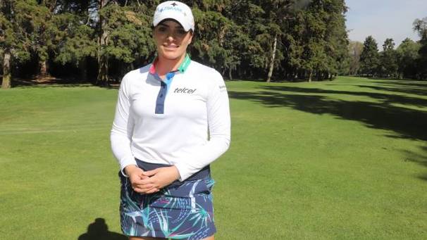 Gaby López en el torneo de golf de Xuntas (Javier Ríos)