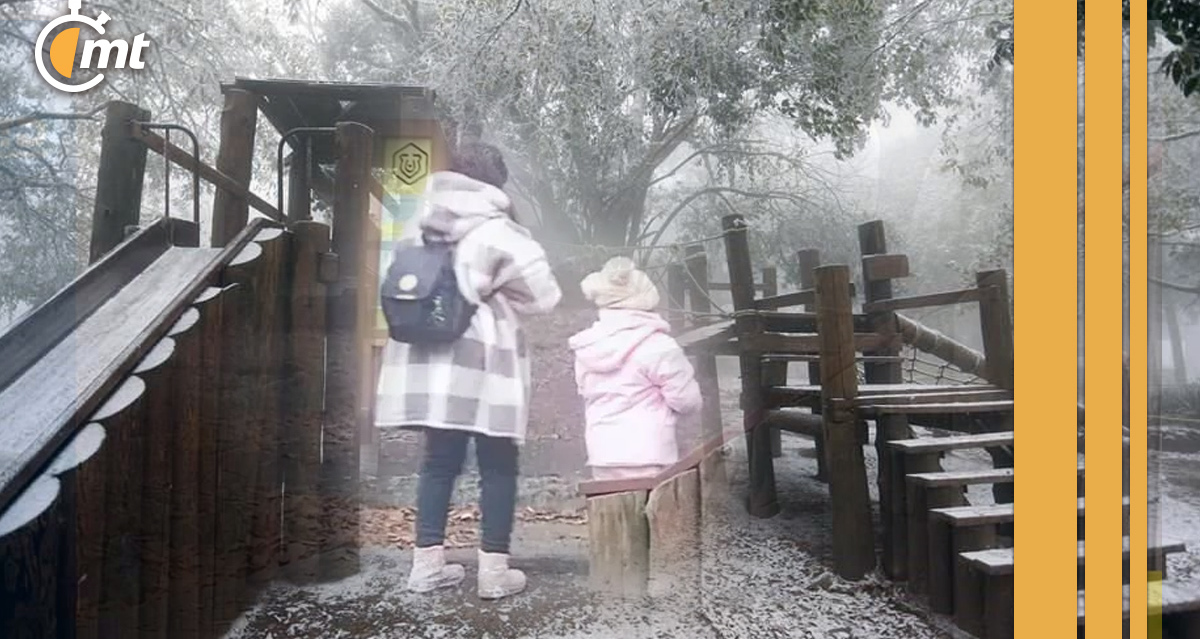 En Chipinque suele caer nieve con temperaturas bajas.