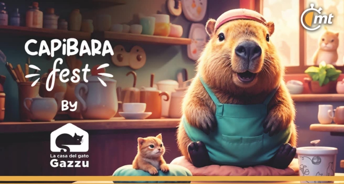 Imagen oficial del Capibara Fest 2025 (Foto: Facebook @GatoCazzuCatCafe)