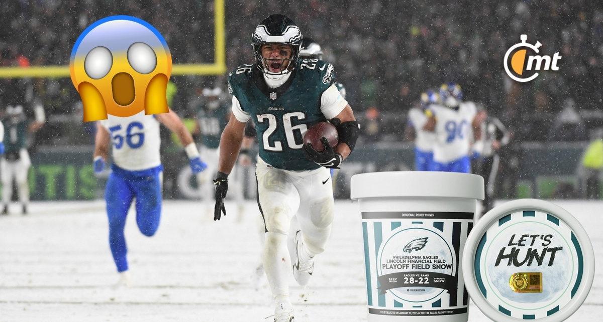 Eagles pone a la venta nieve que cubrió el Lincoln Financial Field vs Rams. Foto: Reuters