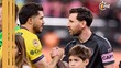 Henry Martín y Messi en partido amistoso (Foto: MexSport)