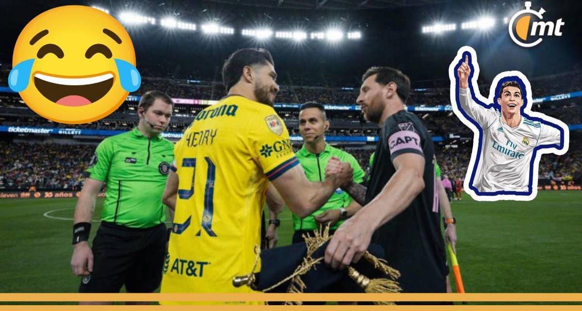 Henry Martín y Lionel Messi se saludan antes del juego (@ClubAmérica)