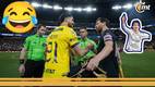 Henry Martín y Lionel Messi se saludan antes del juego (@ClubAmérica)