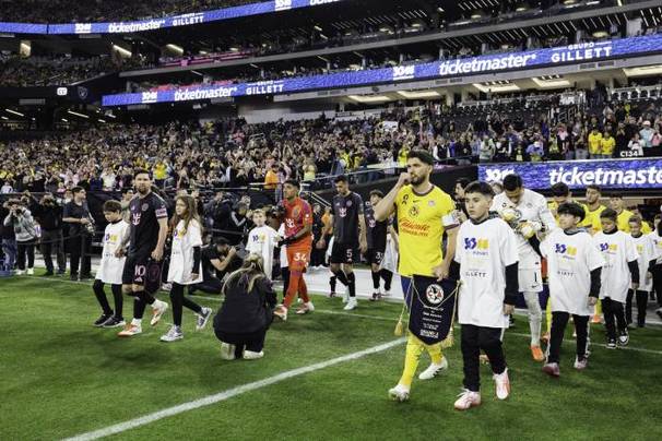 Inter de Miami y América en su entrada al campo (Club América)