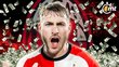 Santiago Giménez está en la mira del AC Milan (Facebook Feyenoord Rotterdam | Especial)