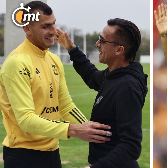 Lucas Lobos visitó la práctica de Tigres y su número será colocado en el Anillo de Leyendas. (Foto: Tigres)