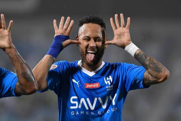 Neymar celebra con el Al Hilal (Reuters)