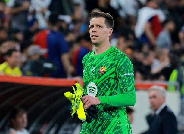 Szczesny, durante un partido del Barcelona (Reuters)