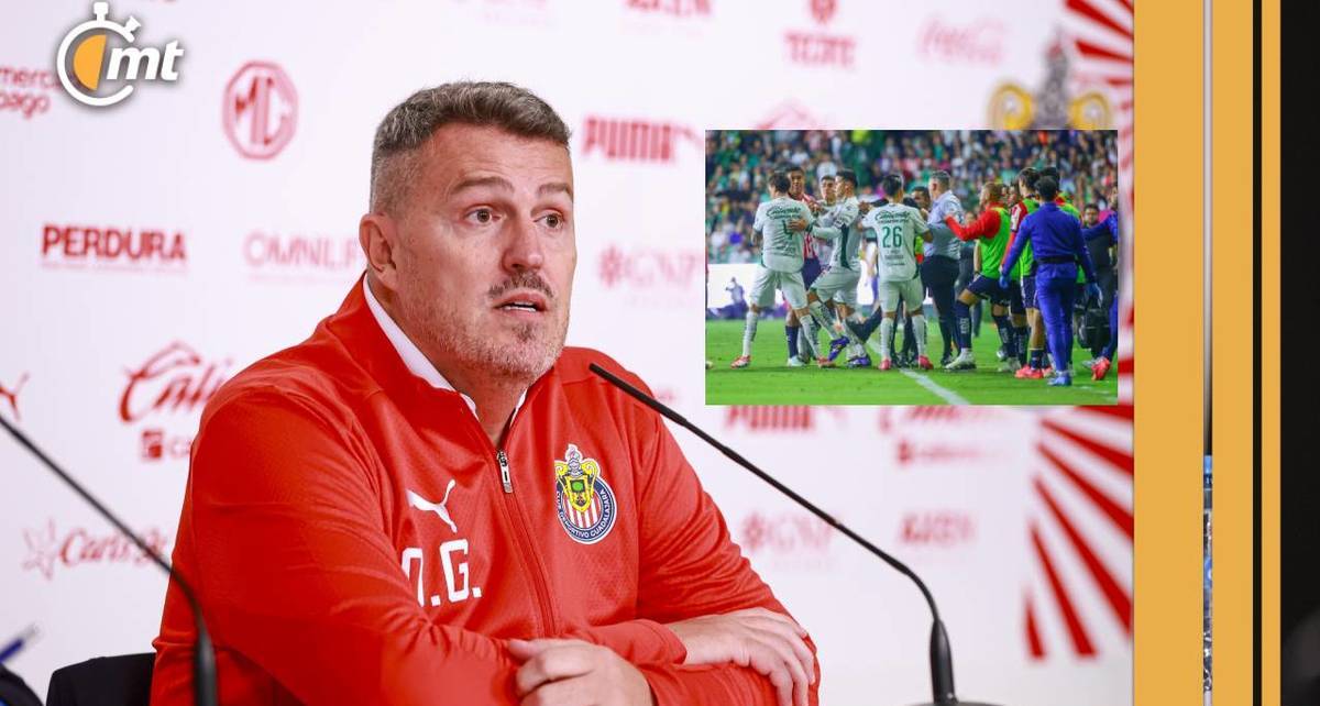 Óscar García Junyent, en conferencia de prensa con Chivas (Mexsport)