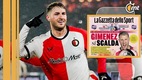 Santiago Giménez suena como posible fichaje de AC Milan (Facebook Feyenoord | gazzetta.it)