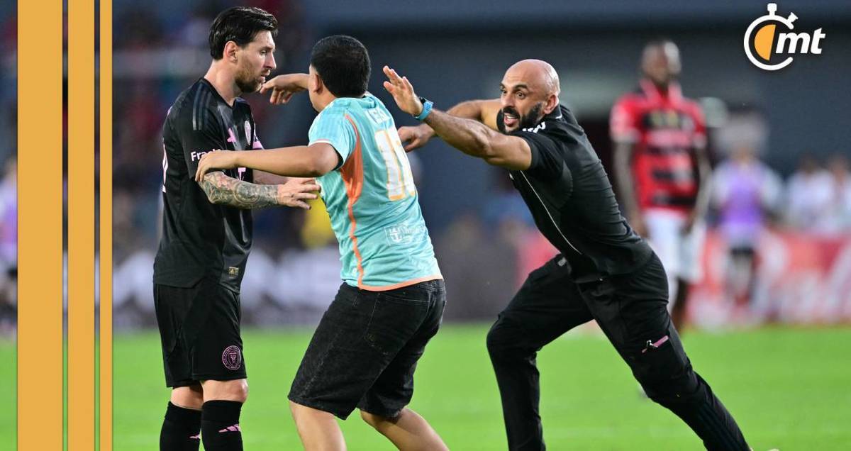Varios aficionados intentaron acercarse a Messi para poder pedirle un autógrafo o fotografía (MexSport).