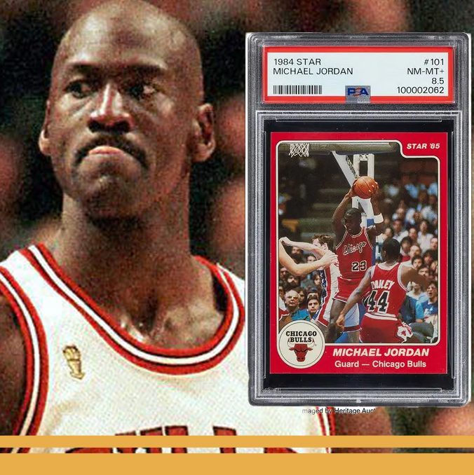 La carta rara de Michael Jordan que será subastada. (FOTO: AFP)