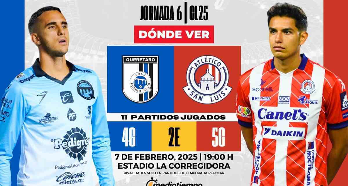 Liga MX 2025: Querétaro vs San Luis en VIVO dónde ver JORNADA 6. Foto: Especial.