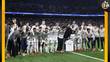 Marcelo fue elogiado por toda la plantilla del Real Madrid en el Estadio Santiago Bernabéu (AFP).