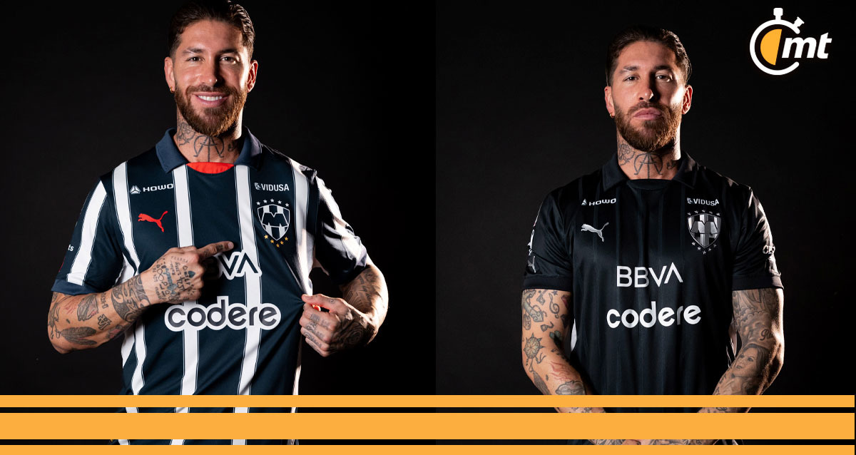 Sergio Ramos ya lució la playera del Monterrey. (Fotos: X @Rayados)