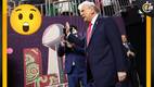 Donald Trump estuvo presente en el terreno de juego antes de tomar asiento en el Super Bowl LIX (AFP).