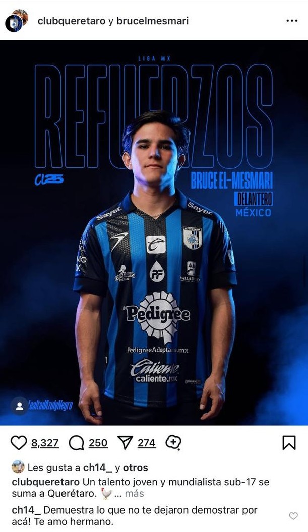 El mensaje de Chicharito a Bruce El-Mesmari en redes sociales