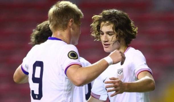 Jugadores de Estados Unidos celebran en el Premundial Sub 17 (Concacaf)